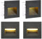 3W LED Applique Encastré Murale, Blanc Chaud IP65 étanche Lumières d'escalier, Lumières de marche, Aluminium, Décoration Éclairage Extérieur Intérieur - lot de 4