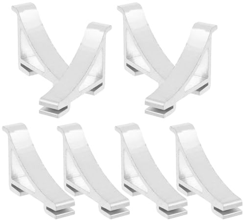 Housoutil Ganci Mensole Frigorifero 8Pcs Clip per Ripiano Congelatore in Alluminio Supporto per Scaffali Frigo E Congelatore Accessori Frigorifero Resistenti E Facili da Installare