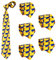 Coeyos Ducky Krawatte Blau und Gelb - Krawatte Ente Original (5-LD)