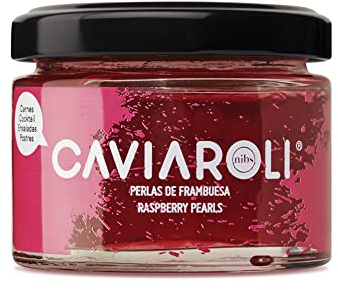 Caviaroli - Encapsulado de Jugo de Frambuesa - Perlas de Frutas Gourmet para Aliño o Decoración - 50 g