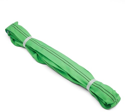 ALFA LOGISTIK Eslinga redonda de 4 m de perímetro y capacidad de carga 2t – Eslingas redondas EN1492-2 – Correa redonda duradera de poliéster – Eslinga redonda 2t fuerza de carga 2t