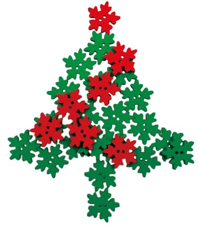50 Pcs Christmas Snowflakes Shaped Wooden Buttons Decoration 2 Hole Sewing Craft Buttons for DIY Craft Clothes Embellishments Fabric Christmas Tree Ornaments for Winter Party Craft Sewing Home Decor