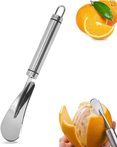 Ouvre-bouteille de pamplemousse en acier inoxydable Éplucheur de fruits en acier inoxydable de qualité alimentaire Ouvre-boîte de pamplemousse Couteau à éplucher orange Convient à toutes sortes de fru