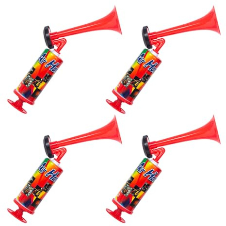 4PCS Hand Lufthupe, Laute Sport Sicherheitshupe, Tragbare Luftpumpenhupe, Air Horn Druckluftfanfare für Sportveranstaltungen, Abschlussfeiern