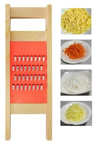 Multi-functional vegetable grater for carrots, potatoes, Onions, cheese, etc Equipped with a hand protection cover for chopping to prevent cutting your hands.