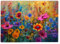 Shopagift Wildflowers Floral Scenery Glass Chopping Board Large Kitchen Worktop Saver 39cm x 28cm