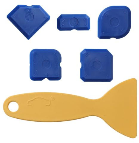 LACHT Aplicador Silicona Herramienta 6 Pzs, Herramienta Eliminador De Calafateo Ideal Para Selladores Como Acrílico Y Silicona Juntas Perfectas Gracias A Bordes Muy Rectos