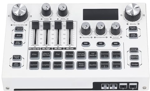 Gedourain USB-ljudgränssnitt Ljudkort Digital Mixer Dual Core -mixerkonsol för Liveshowinspelning, Robust Metallmaterial