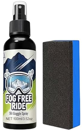 Gihioue Spray anti-buée pour lunettes - 100 ml - Spray longue durée - Désembueur pour lunettes de ski - Pour homme, maison, salle de bain, intérieur, extérieur, mouvement froid, ski, plongée