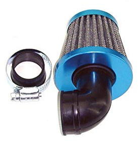 Filtro de Aire TNT Tejido de Acero, Azul, acodado 90 Grados, Conector 28/35 mm
