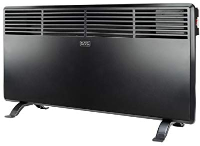 BLACK+DECKER BXCSH1800E Konvektor, 1800 W, 240 V, Stand-Konvektor, Wahlweise auch Wandmontage, Ein-und auschalt-Schalter, elegantes Design, Schwarz