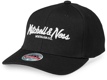 Mitchell & Ness Pinscript Basecap - Classic Red Snapback Verschluß (verstellbar/dehnbar), Black/White, Herren, Frauen, Kinder, Unisex, Frühling, Sommer, Herbst, Winter