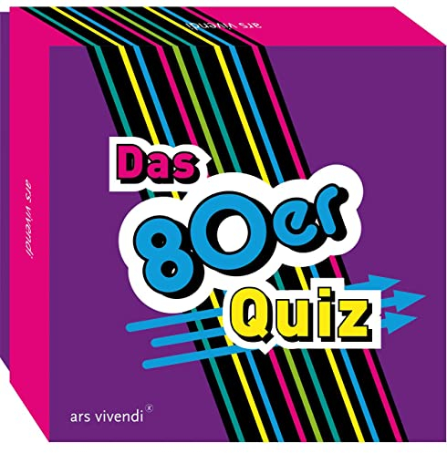 80er-Jahre Quiz – Gesellschaftsspiel für Erwachsene mit 66 Karten | Retro-Fragespiel rund um Popkultur, Filme, Musik & Allgemeinwissen | Partyspiel & Geschenkidee vom ars vivendi Verlag