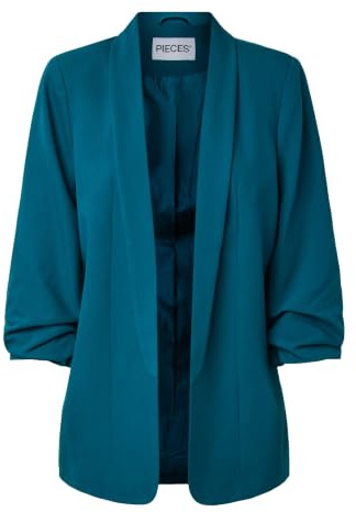 PIECES Pcboss 3/4 Blazer Noos Blazer, Mujer, Deep Lagoon., L