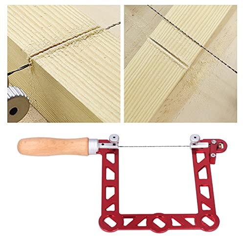 Scie à Chantourner Professionnelle avec Cadre d'Adaptation et Manche en Bois Forme U pour Travail du Bois et Fabrication de Bijoux 5 Pouces