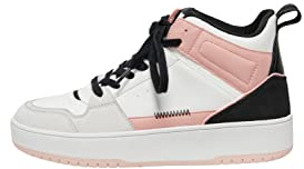 Only ONLSAPHIRE-2 PU High Sneaker Noos - Scarpe da Ginnastica, White/Detail:Black,
