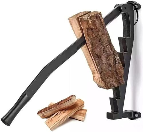 KouRy Manual Wood Splitter, Wall Mount Firewood Kindling Splitter, Hand Log Splitter Chip Knife, Manual Kindling Firewood Splitter Firecracker, Outdoor Kindling Wood Splitting Best Tool