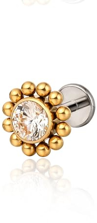 limerencia Titan Tragus Piercing,20G Medizinische Lippenpiercing Labret Stecker Presspassung Gewindelos Hypoallergen Helix Stecker für Zunge Augenbraue Lippe Septum Nase Ohr