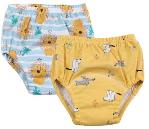 Töpfchen Trainingshose, 2 Stück Baby Kleinkinder Töpfchen Trainingshose, Unterwäsche Kleinkinder, Windelhosen Toilettentraining Unterwäsche, für Baby, Mehrfarbig, M(15-28 Monate)