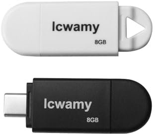 lcwamy 8GB USBC Flash Drive 2 Pack Type C USB Stick USB C Memory Stick USB Stick USB C USBC Stick (2PCS 8GB)