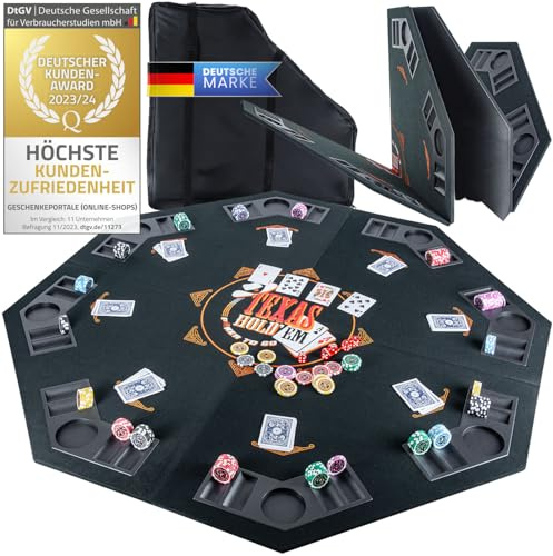 GOODS+GADGETS® Tapis de Poker XXL Pliable - Table de Poker pour 8 Joueurs