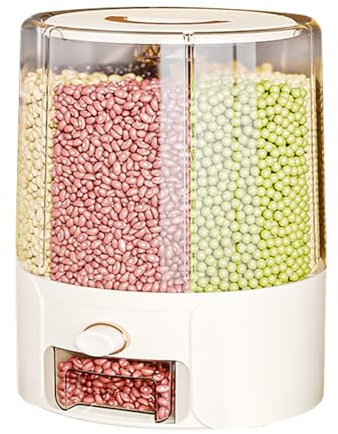 Bucket De Arroz Con Rotación, Dispensador De Alimentos Hermético, Recipiente De Almacenamiento De Granos, A Prueba De Olor Y Seguro, Sellado Anti-gnat, , Para Despensa, Restaurante, Hornear, Coc