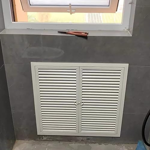 HDYZJQ Panneau de Trappe d'accès au Vide sanitaire à Double Porte, Grille de Protection en Aluminium pour paroi latérale, portillon d'inspection Utilitaire(WxH 120x80 cm (47x31in))