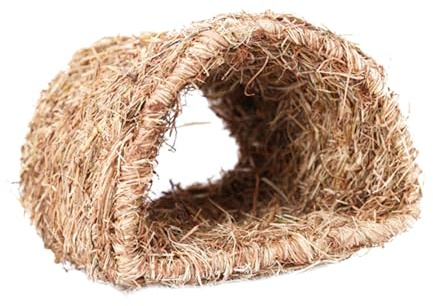 SUPVOX Nido Intrecciato a Mano in Paglia per Conigli Tunnel per Esercizi e Giocattolo per Piccoli Animali Domestici