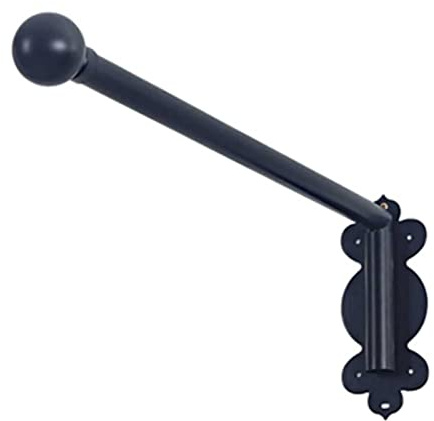 Staffe girevoli robuste per asta per tenda, rotazione di 180°, in metallo, per tende con occhielli, finitura in ottone, disponibili in 50/70/90/120 cm