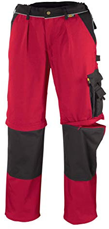 teXXor 2-in-1 Arbeitsbundhose Canvas 320 mit Cordura, 20-008353-58,Rot (Red/Black) ,58