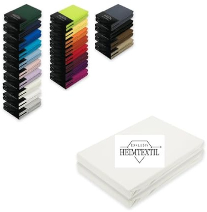 EXKLUSIV HEIMTEXTIL Marke Jersey Spannbettlaken Doppelpack 120 x 200 cm Weiß