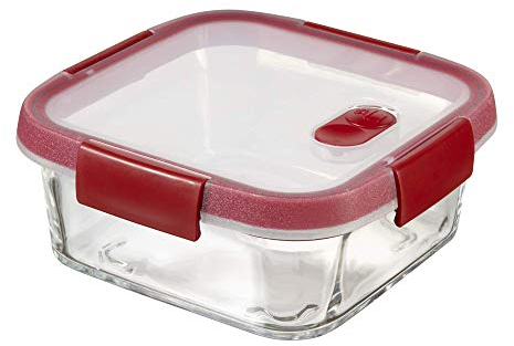 Keter Cook Glasbehälter, Transparent/Rot, 33 x 18 x 10.7 cm, 1 Stück