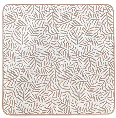 Toddlekind Krabbelmatte für draußen & drinnen, wasserabweisend & tragbar, Picknickdecke für Babys aus Bio-Baumwolle, windelfreies Spielen, 120 × 120 cm, Tan