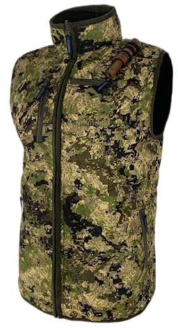 Full mundur Digital Green Camo und Blaze Camo Orange Jagdweste, Jacke, wendbar, für Herren, winddicht, wasserdicht, Digital Green Camo/Coffee Brown, S