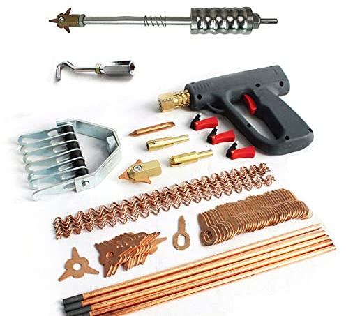 Kit de extracción de abolladuras para coche, 86 unidades, para reparación de coches, accesorios de spotter, máquina de soldar, reparación de carrocería, juego de herramientas para eliminar abolladuras