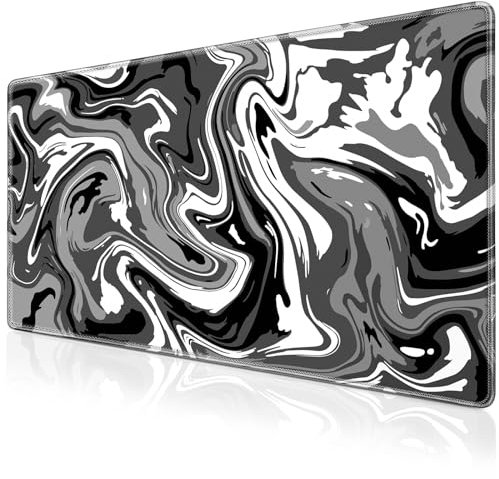 Gaming Mouse Pad XXL (35.4x15.7 Inch)| Large Mouse Mat- Waterproof, Non-Slip Rubber Base Desk Mat with Stitched Edges | Extended Mousepad for PC, Office & Home Gaming | 90x40x0.2cm-Black