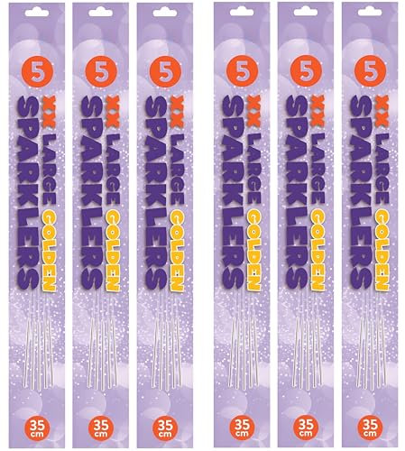 30-Pack of 35cm XL Party Sparklers – Safe Perfect for Birthdays, New Year, Weddings, Christmas, Bonfire Night, Halloween, Diwali, Eid and Special Celebrations (30pcs) (CAT F1)