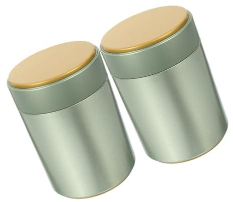 Genérico 2 Botes De Hojalata Con Tapas Herméticas Para Almacenar Té Suelto Bolsitas De Té Colador De Para La Cocina Cofres Para Almacenar Verde.