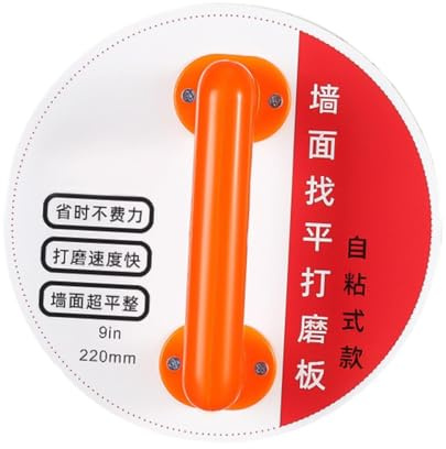 perfk Struttura abrasiva del supporto di carta vetrata 22 cm di diametro rotondo rotondo multiuso manuale levigatrice a mano blocco di levigatura per, Supporto Singolo