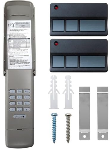 Akfldms Teclado Universal para Abre-Puertas de Garaje, Entrada Sin Llave, Compatible con Control Remoto para Abre-Puertas de Garaje, Botón de Aprendizaje, Interruptor DIP