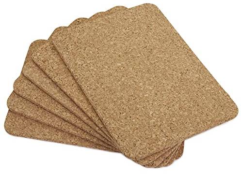 Apollo 1561 Cork Placemat Set 6 28x20cm, Multi-Colour, 28x0.6x20.5