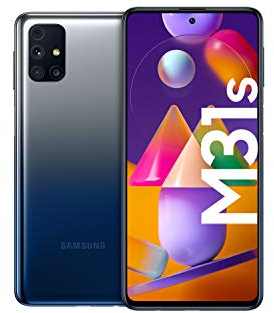 Samsung Galaxy M31s Android Smartphone ohne Vertrag, Quad-Kamera, 6,5 Zoll Infinity-O Super AMOLDED Display, starker 6.000 mAh Akku, 128 GB/6GB, Handy in Blau, deutsche Version exklusiv bei Amazon