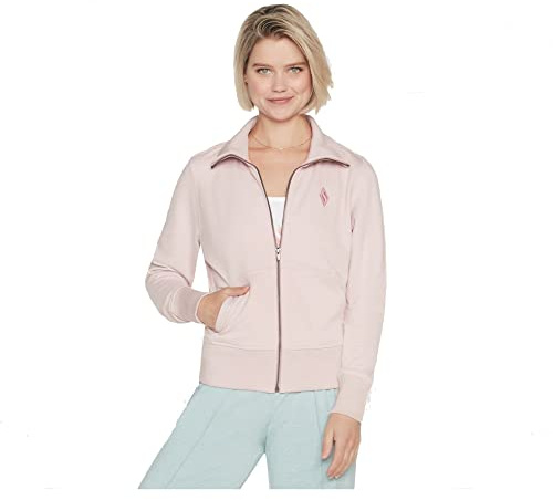 Skechers Damen The Hoodless Hoodie Diamond Sweatshirt, Brünierter Flieder, S EU