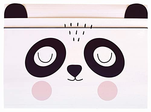 Sammelmappe A4 - Gummizug Zeichenmappe für Kinder - aus Starkem Karton - Soft-Touch - Innen und Außen Bedruckt - Lustige Form - Panda