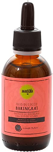 Siero capelli Olio di Cocco + Bhringraj- Con Eclipta Alba extract - Per Capelli Ricci, Lisci, Mossi, Cuoio capelluto irritato, Pigro, Radici Deboli - 50 ML