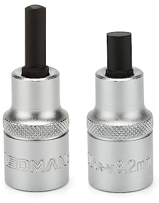 CASOMAN 2PCS 1/2-Inch Drive Strut Spreader Tool, 5.5 x 8.2 mm & 5 x 7mm, Expansion Insert for Suspension Strut Clamp, Strut Socket for Audi, VW, BMW, Mini, Ford