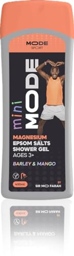 Children's Mini MODE Epsom Salts magnesium shower gel with Barley & Mango