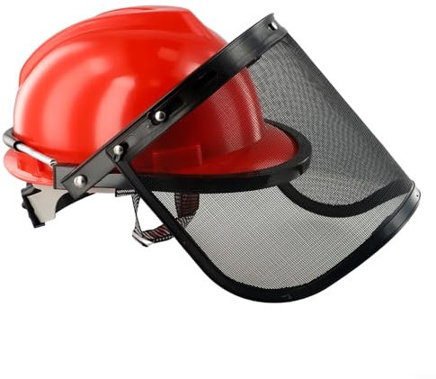CWOQOCW Casco de seguridad para motosierra con cara de malla Shie-ld, casco de motosierra de seguridad forestal industrial para cortar árboles, madera, arborista, jardín, trabajo, podar césped (al