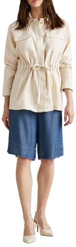 United Colors of Benetton Giacca 2AGHDN07Q, Beige, 42 Donna