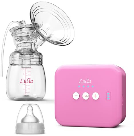 Extractor de leche eléctrico Portátil Fuerte succión Extractor de leche sin dolor Recargable ultra silencioso para viajes y casa Protección contra el reflujo Sin BPA (Rosa)